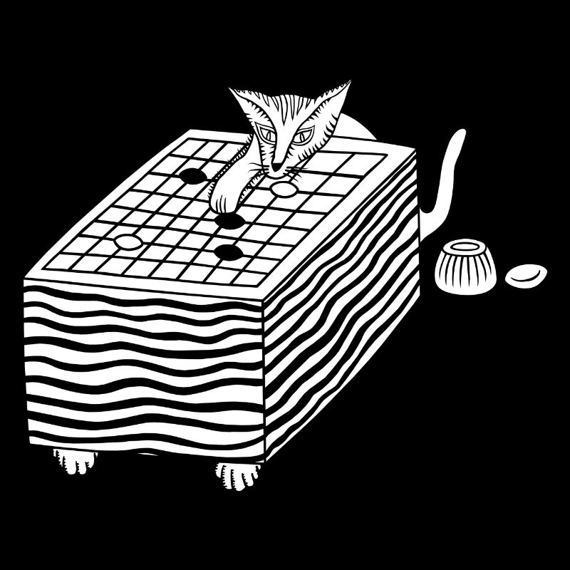 Sniffing the Third Line (Black on White)