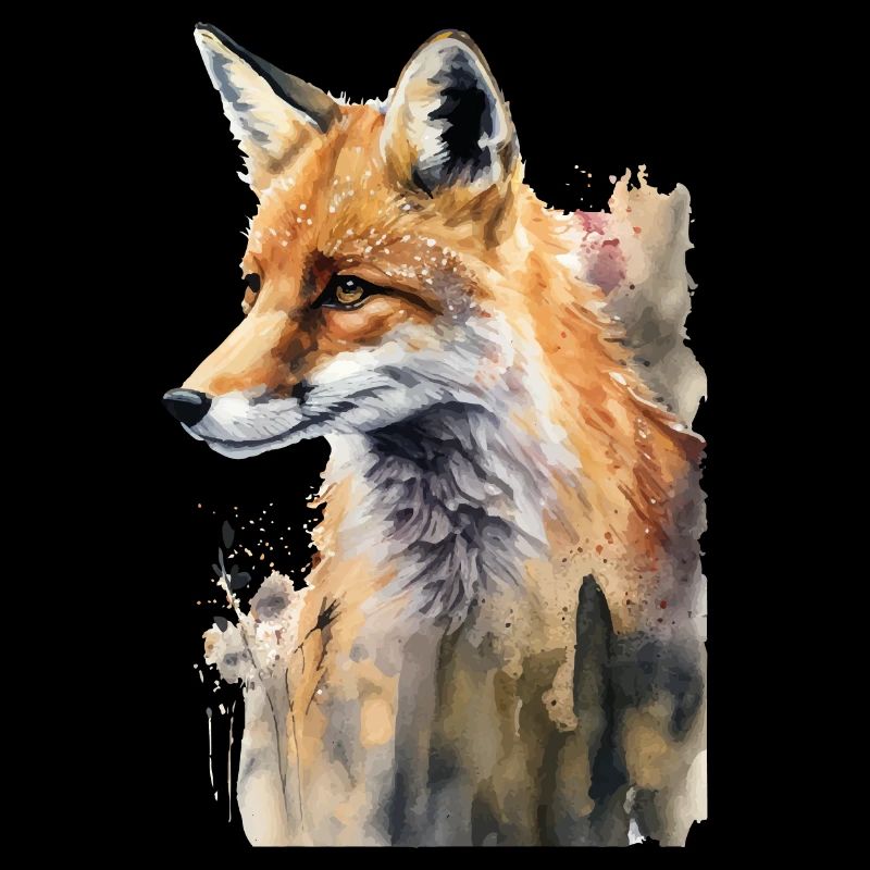 Aquarelles de Fox Portrait