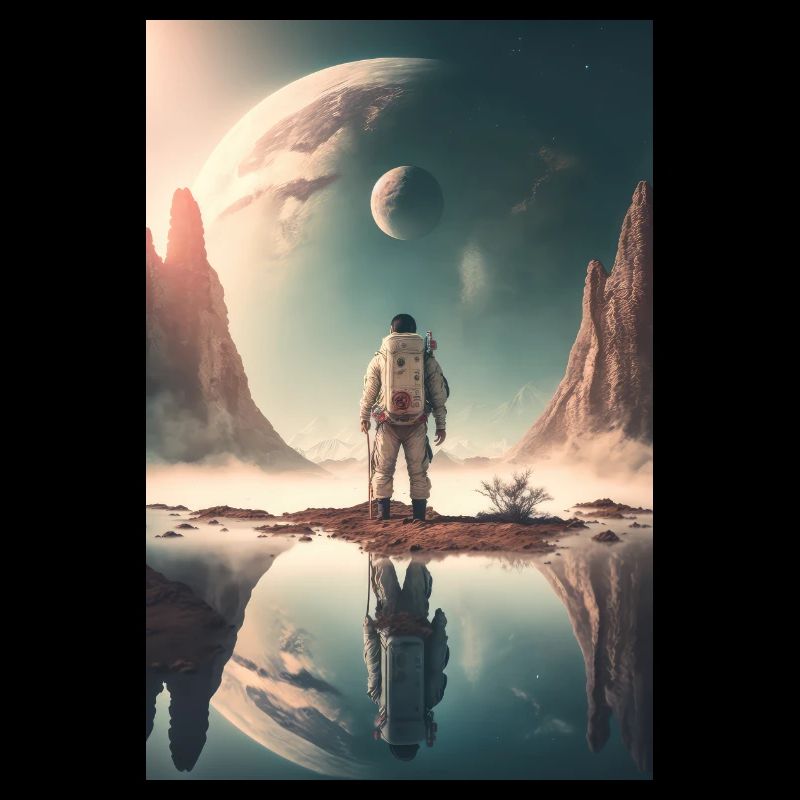 Astronaut Desert Landscape Moon Space Space