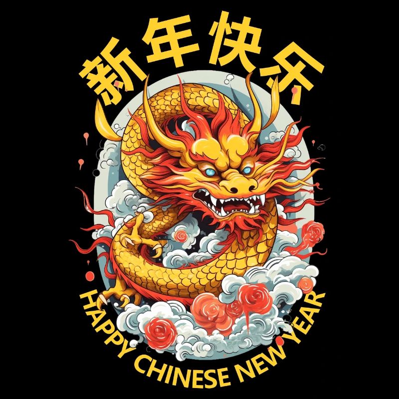 Année du Dragon Joyeux Nouvel An Chinois 2024