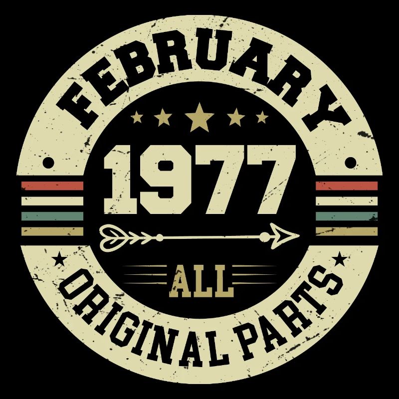 February 1977 Vintage Birthday Gift 1977