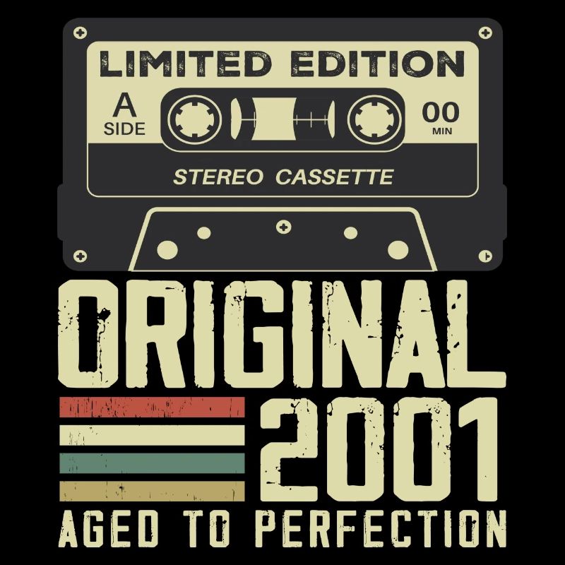 23. Jubiläumsgeschenk im Retro-Stil 2001