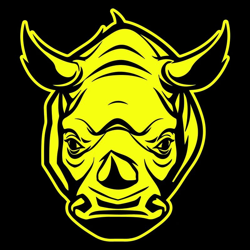 Icône de portrait de tête de rhinocéros