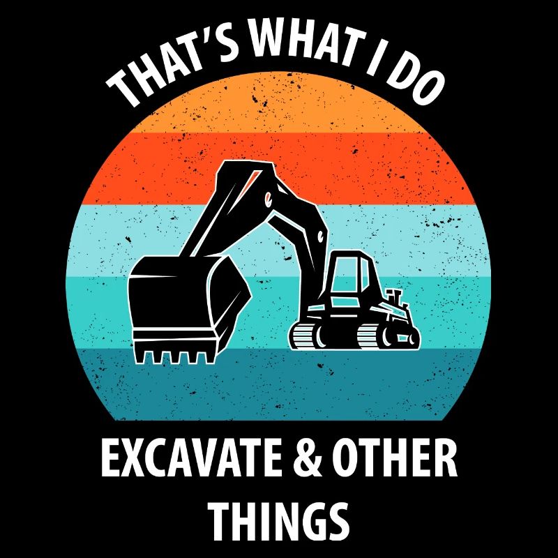 Bagger Baggerfahrer Baggerwagen