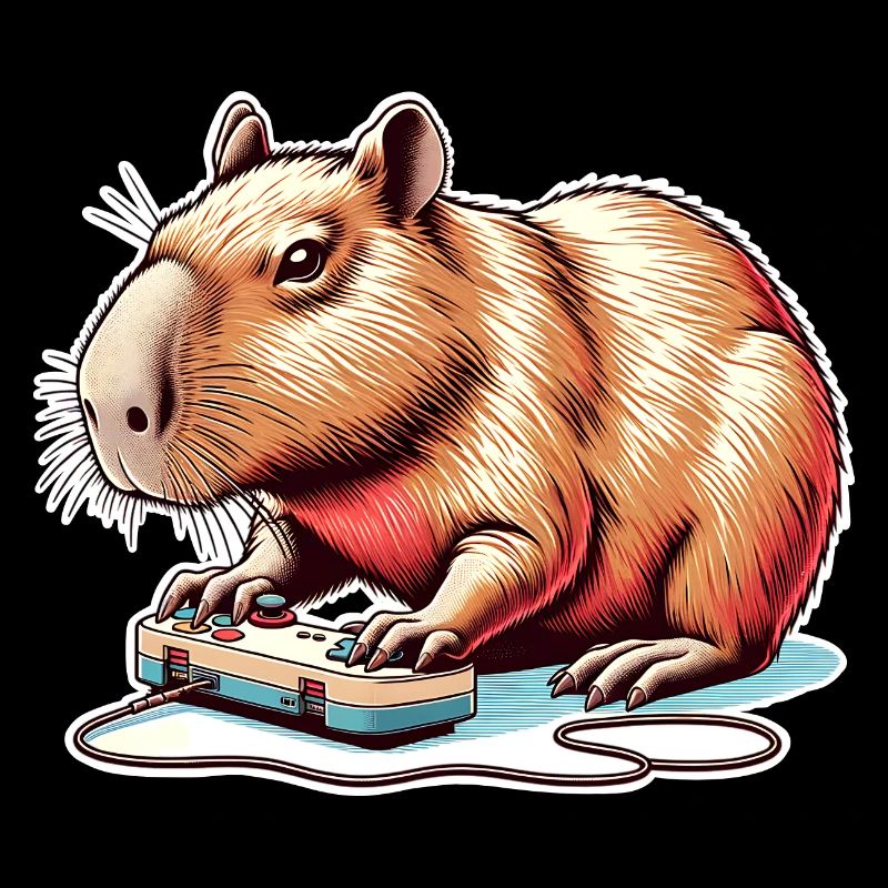 Capybara Gaming Nerd
