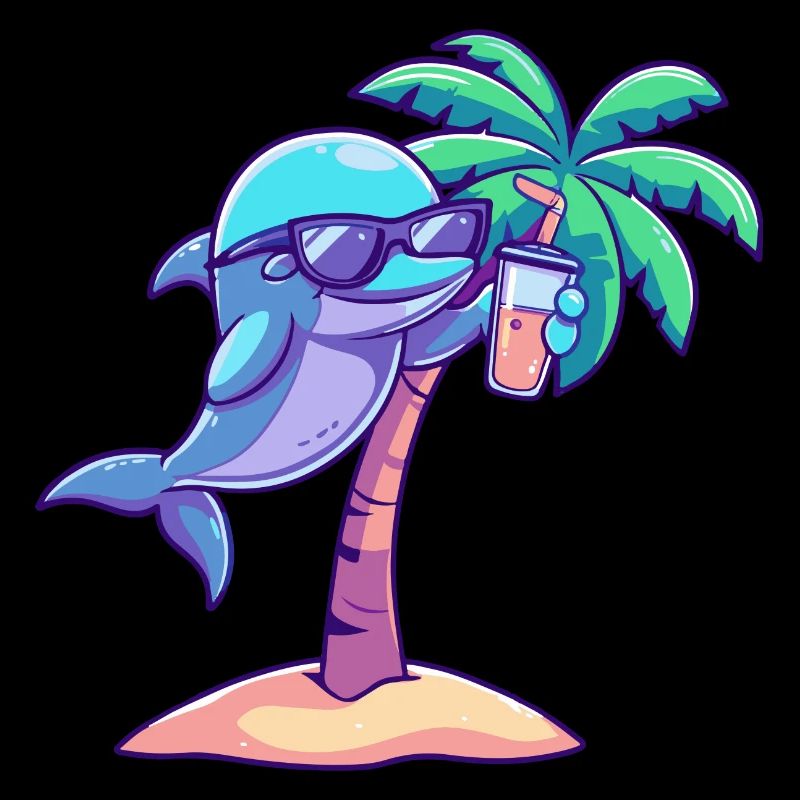 Dolphin Summer Beach Vacation
