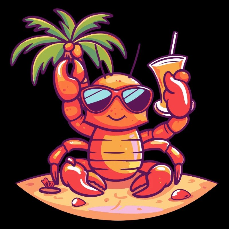 Lobster Crab Summer Beach Vacation
