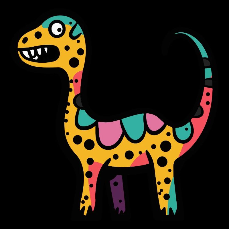 Dinosaurier brontosaurus Halloween Comic