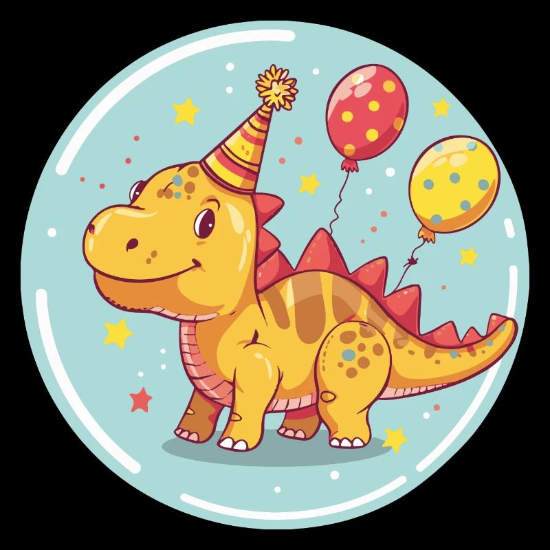 Dinosaur stegosaurus birthday comic