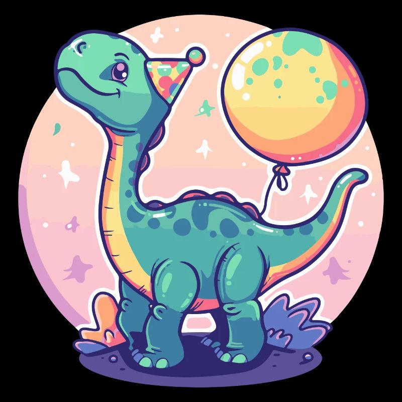 Dinosaur brontosaurus birthday comic