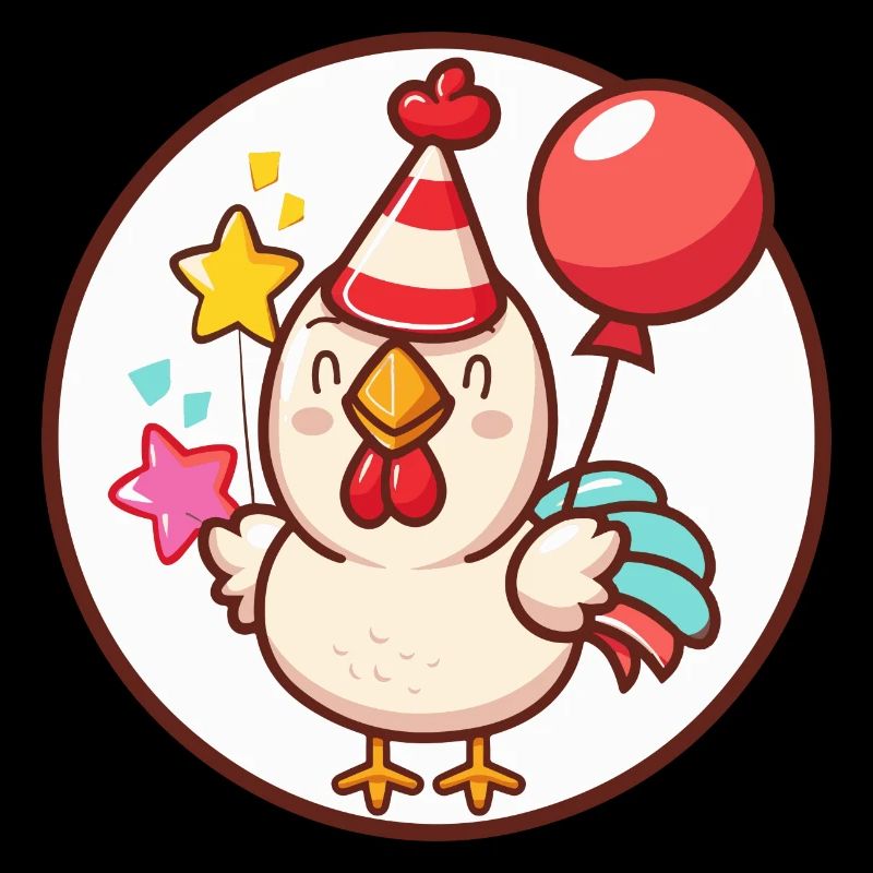 Bande dessinée d’anniversaire de coq