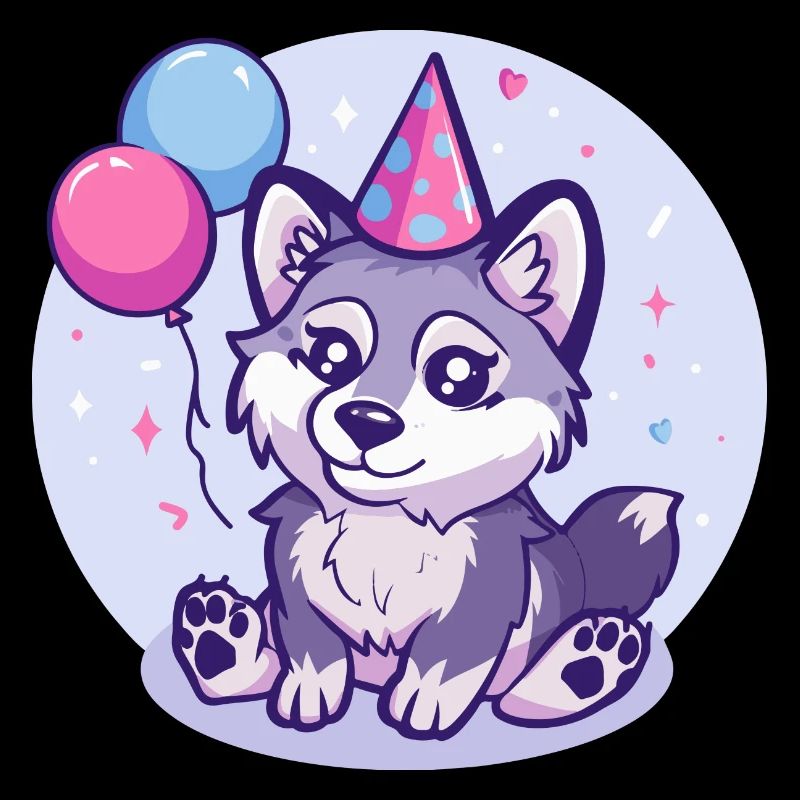 Bande dessinée d’anniversaire de loup