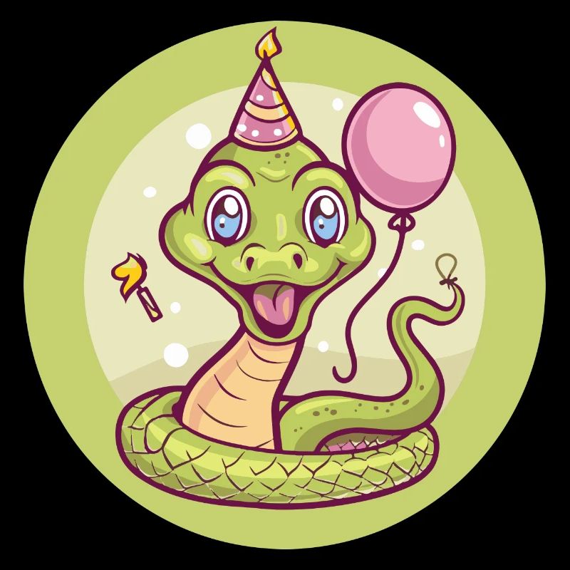 Schlange Kobra Geburtstag Comic