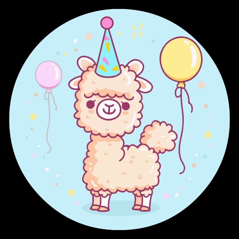 Alpaka Llama Geburtstag Comic