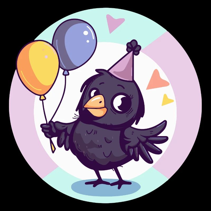 Rabe Krähe Geburtstag Comic