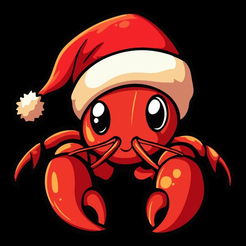 Crabe de homard Noël mignon