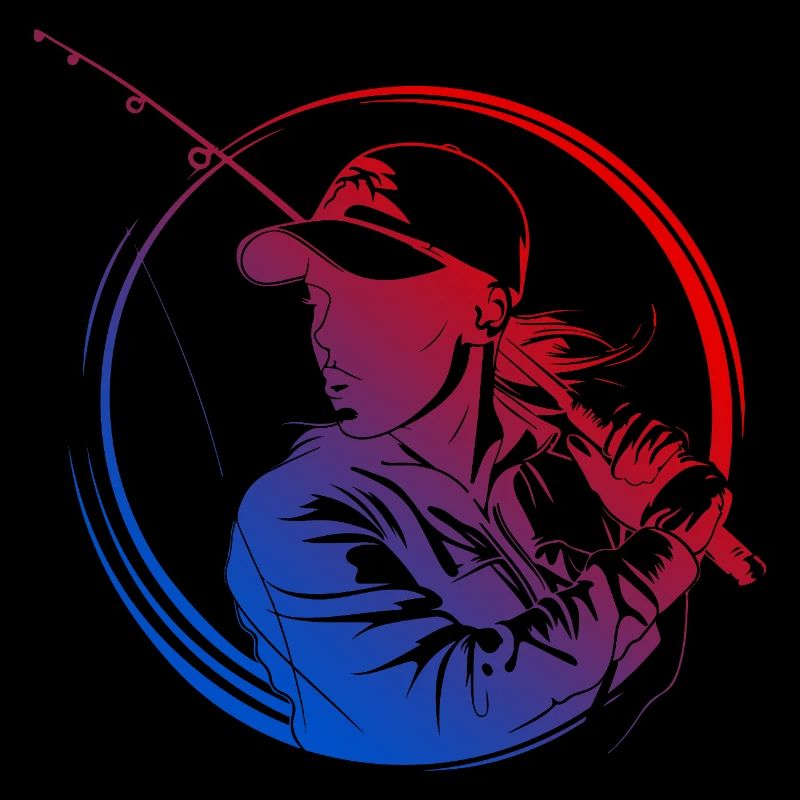 Fishing Silhouette Colorful