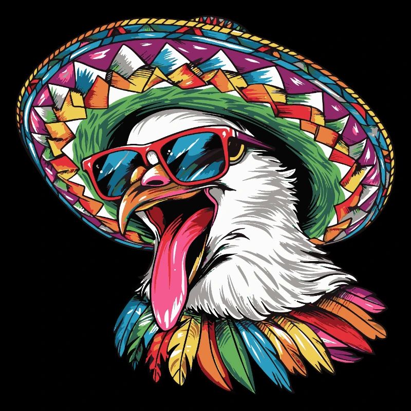 Taube Vogel Comic Lustig Sombrero