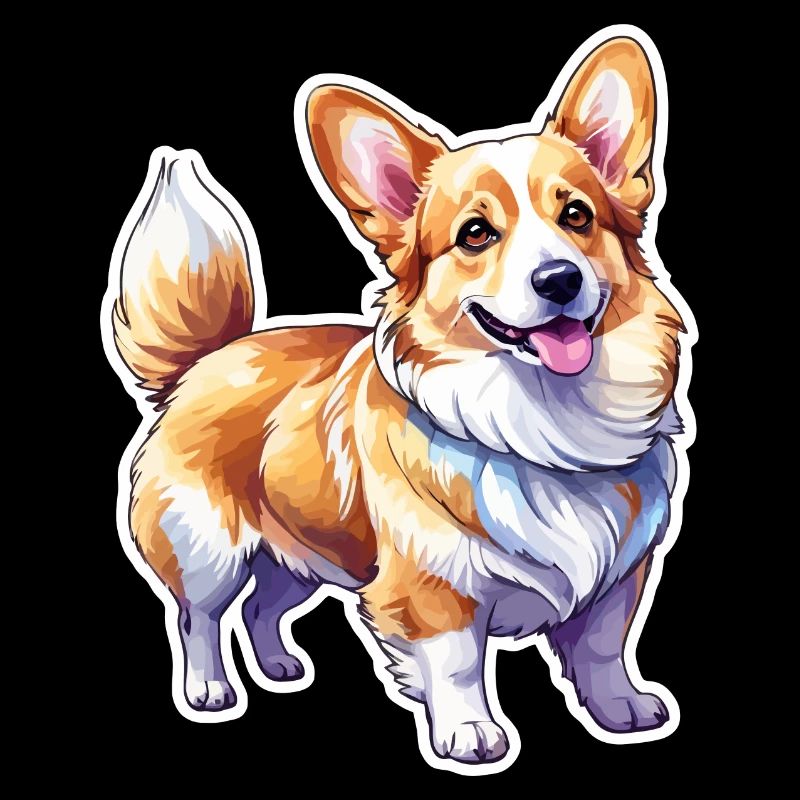 Welsh Corgi Pembroke Aquarelle