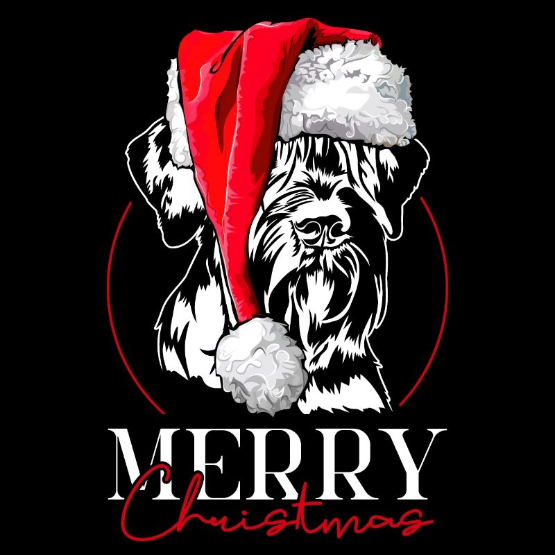 Père Noël géant Schnauzer joyeux Noël Wilsigns