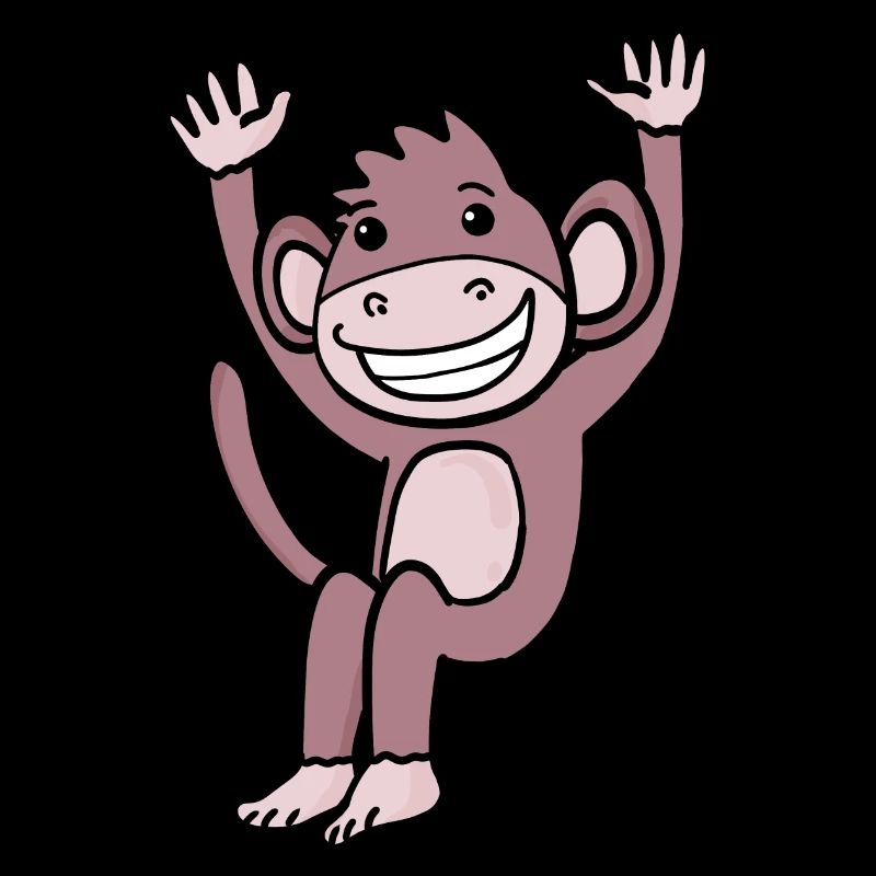 Cute laughing monkey