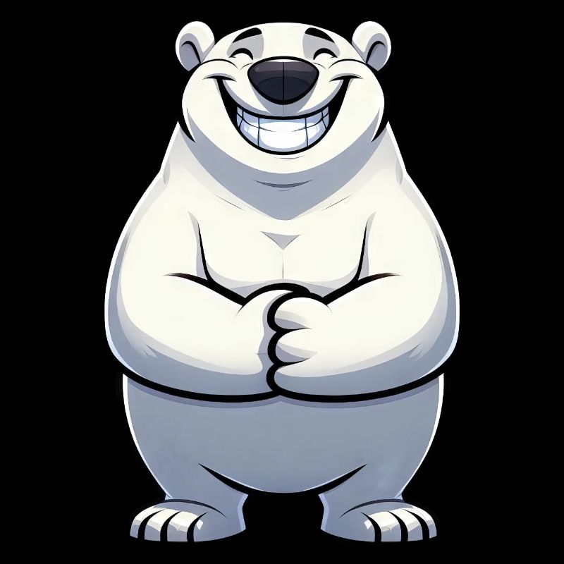 Satisfied Polar Bear Comic North Pole Pride Cool