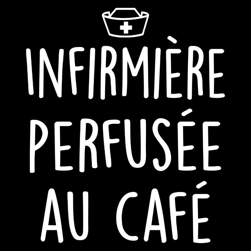 Infirmière perfusée au café