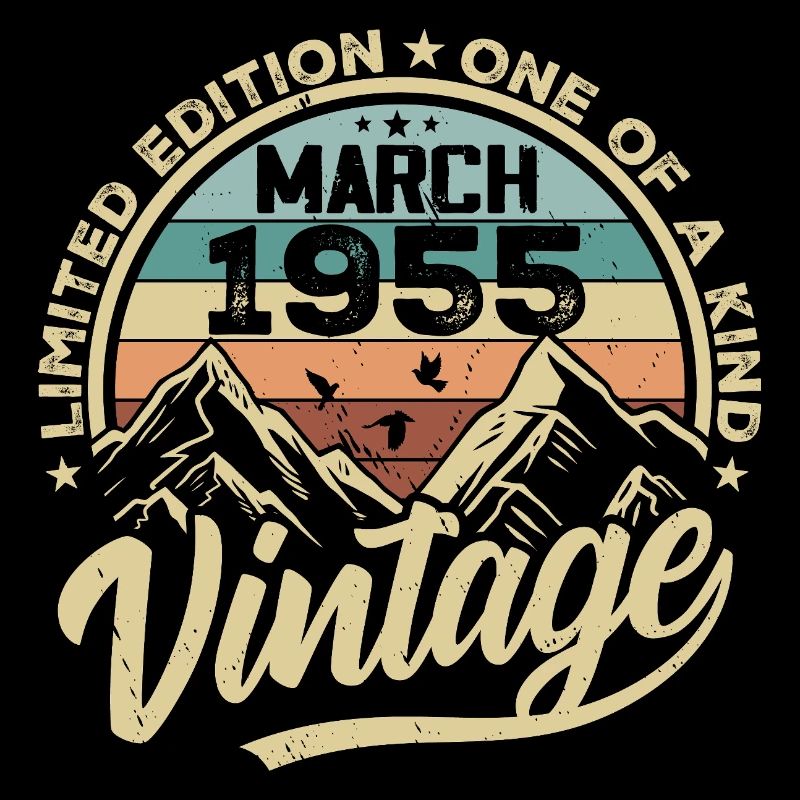 Mars 1955 Anniversaire - Né en mars 1955