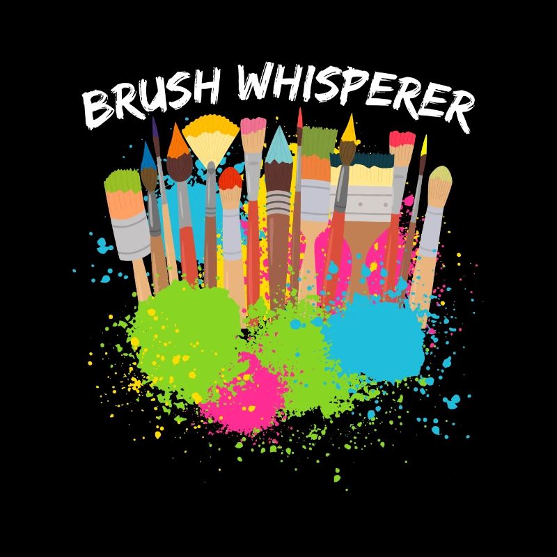 Funny Art Painter Brush Whisperer Drawing Gift