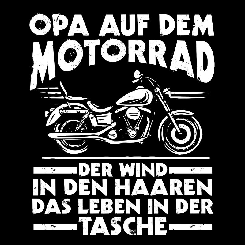 Opa Motorrad Großvater Motorradfahrer