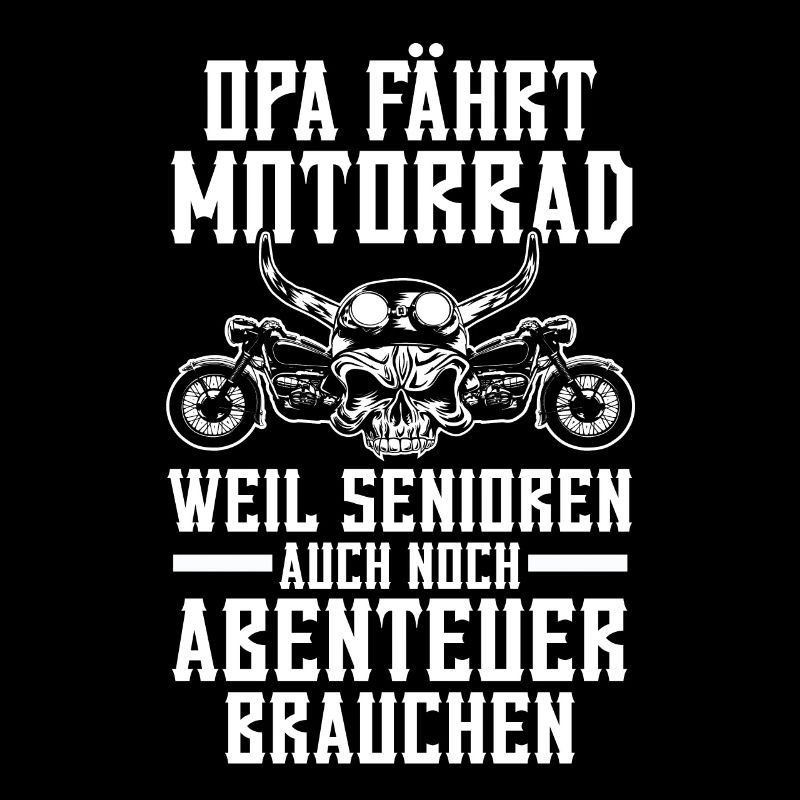 Opa Motorrad Großvater Motorradfahrer