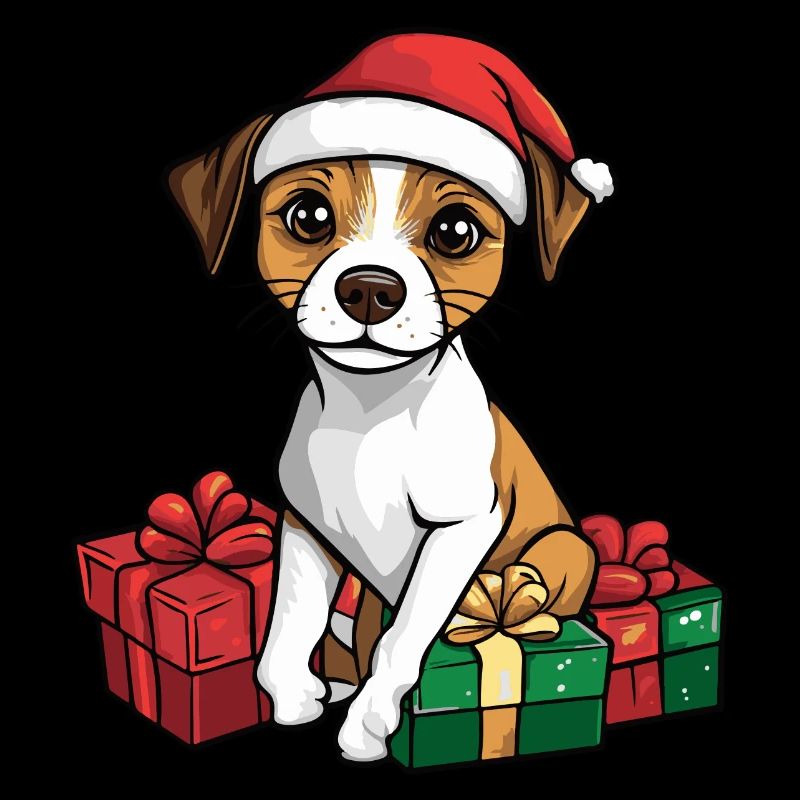 Jack Russel Terrier Chien Cadeaux de Noël