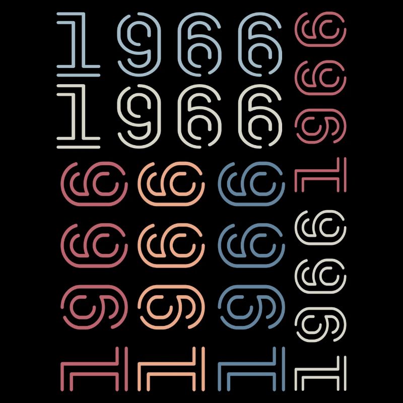 Né en 1966 Cadeau Anniversaire 1966 Retro 1966