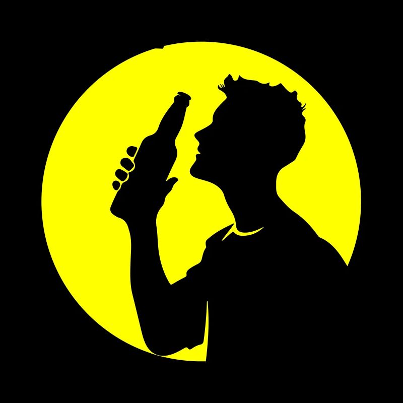 Bier Trinken Silhouette Party