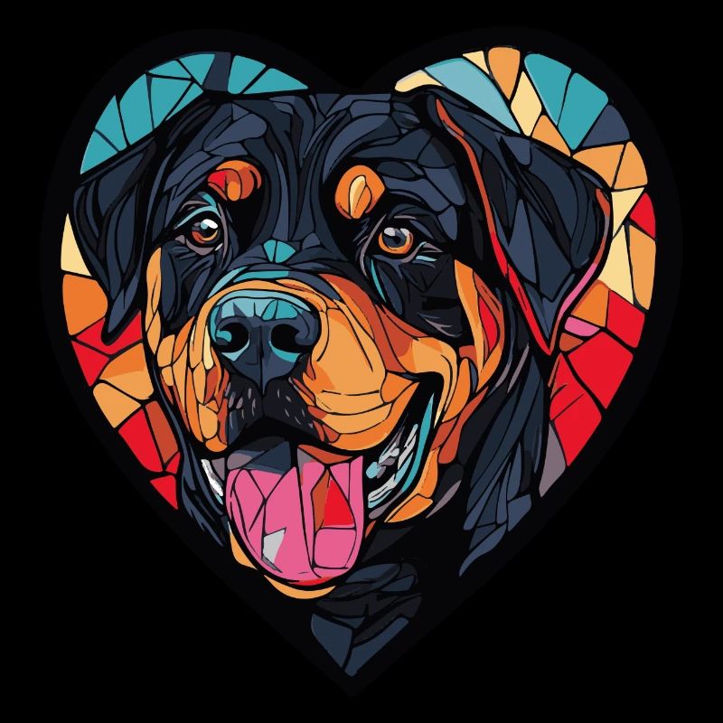 Rottweiler Hund Herz Liebe