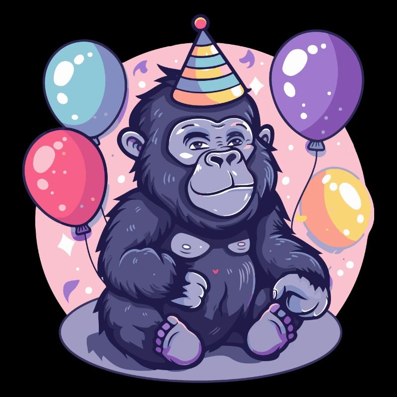 Bande dessinée d’anniversaire de gorille