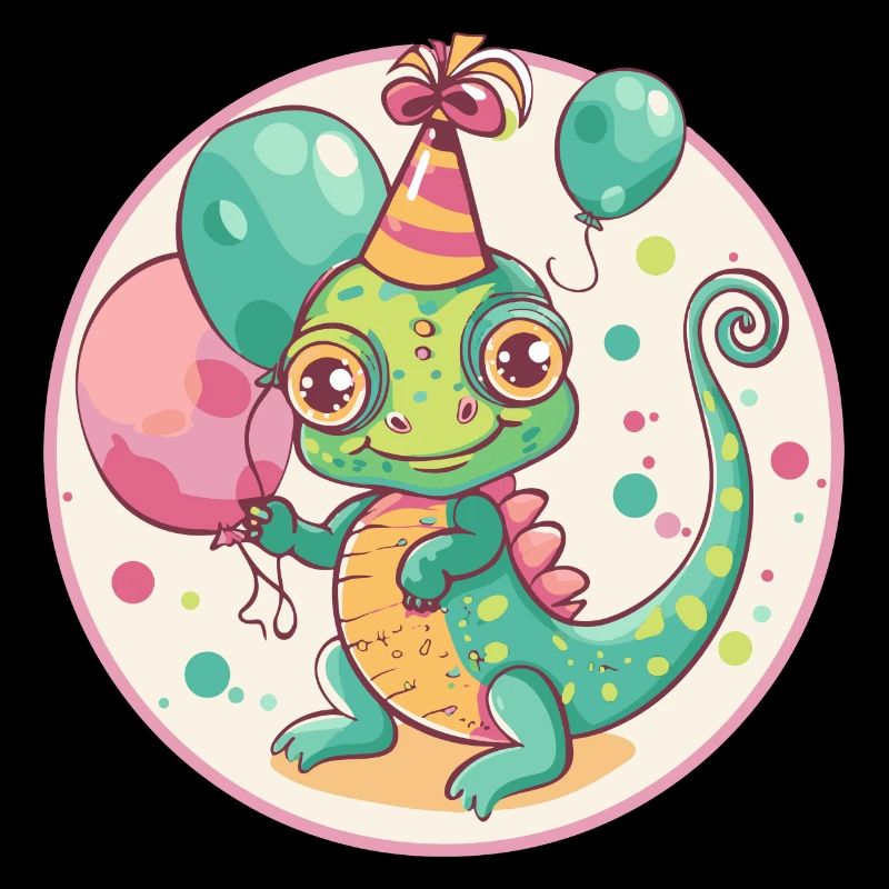 Bande dessinée d’anniversaire caméléon