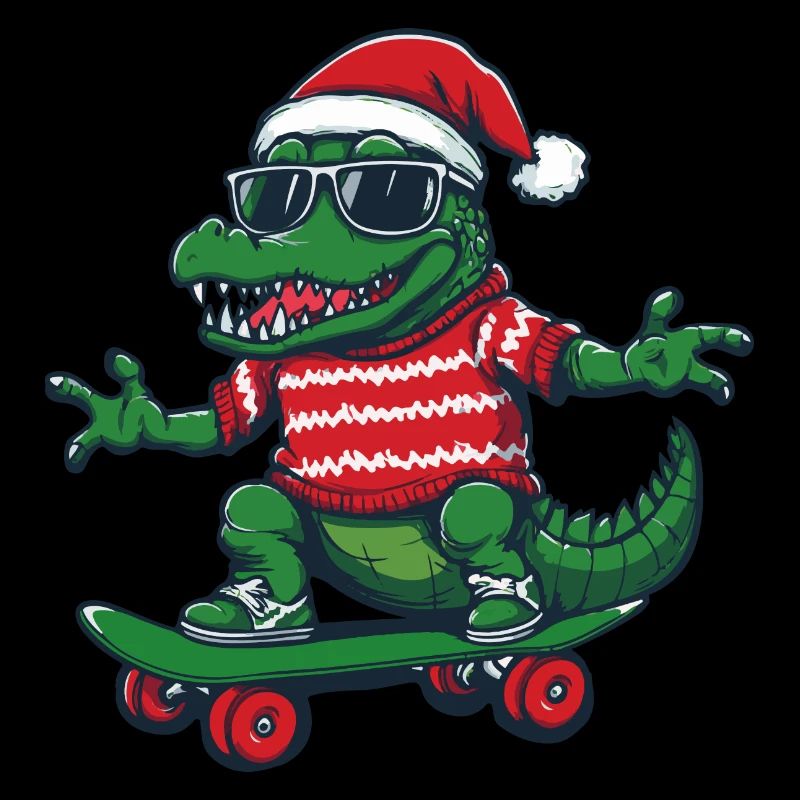 Alligator Weihnachten Lustig