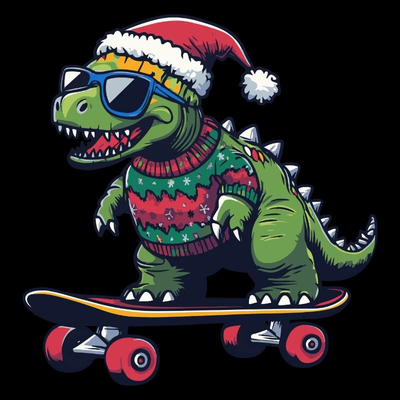 Dinosaur stegosaurus Christmas Funny