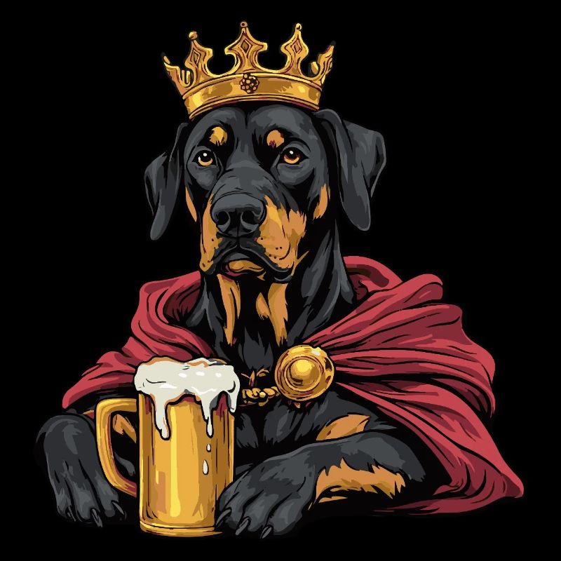 Doberman chien bière drôle