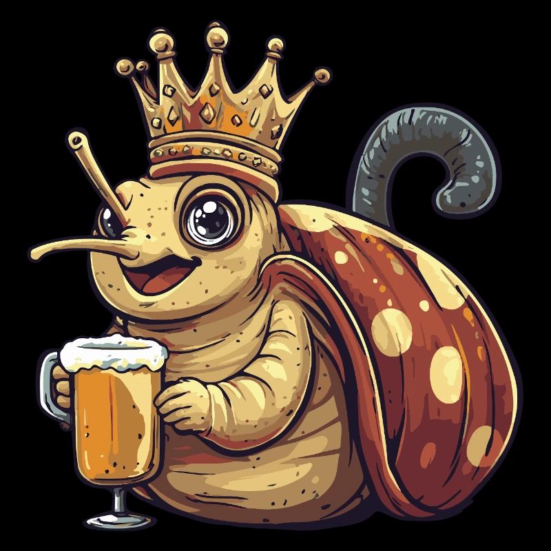 Schnecke Bier Lustig