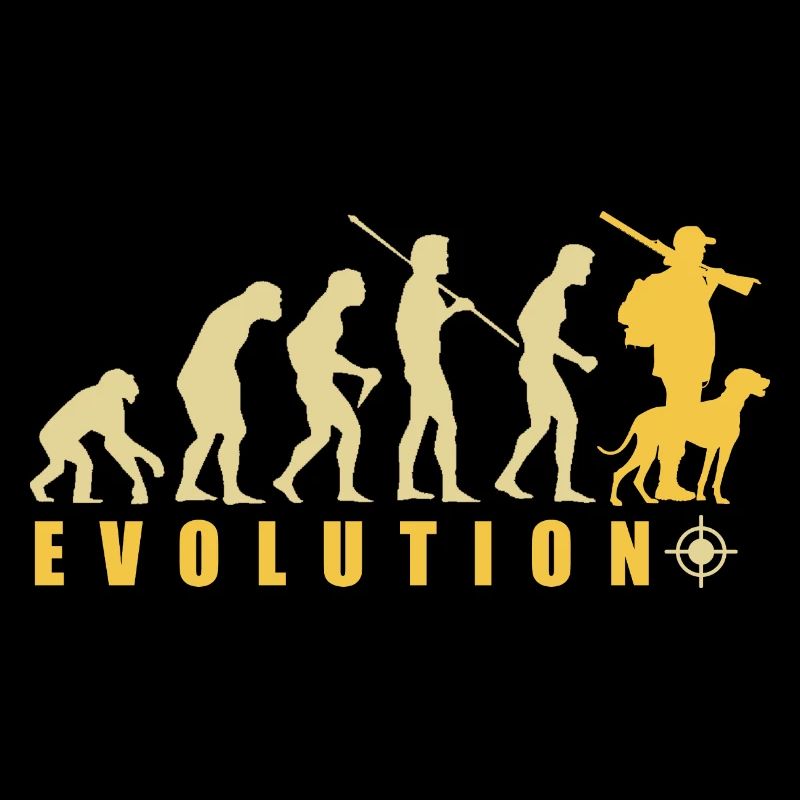 evolution chasseur cadeau chasse drôle