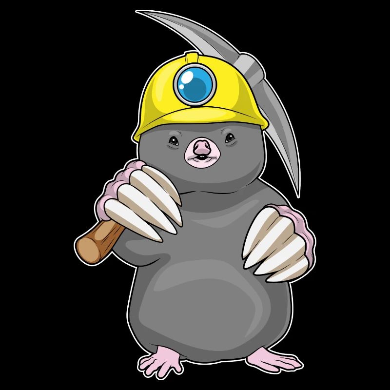 Mineur de taupe Pioche Exploitation minière