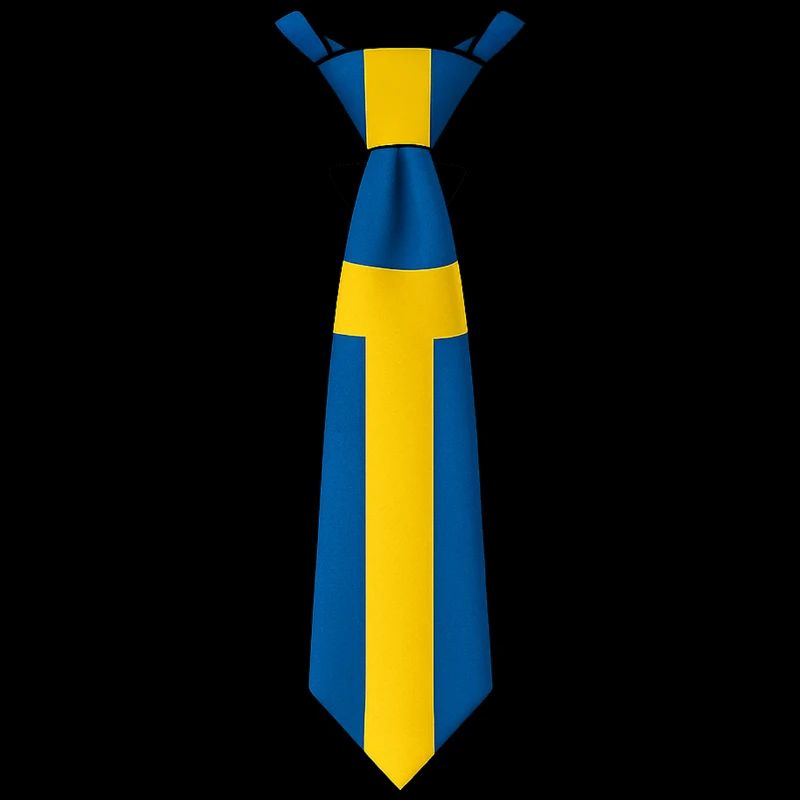 Drapeau suédois à cravate rayée