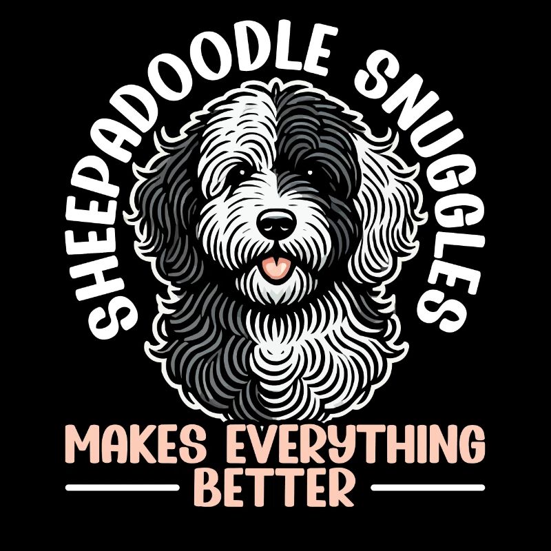 Niedlicher Sheepadoodle-hund
