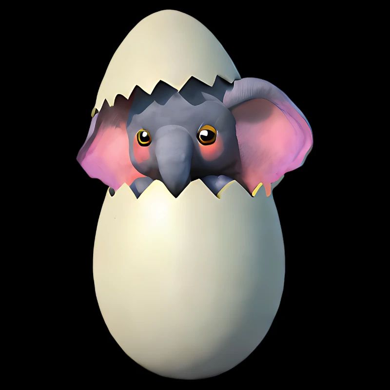 Éclosion de bébé éléphant