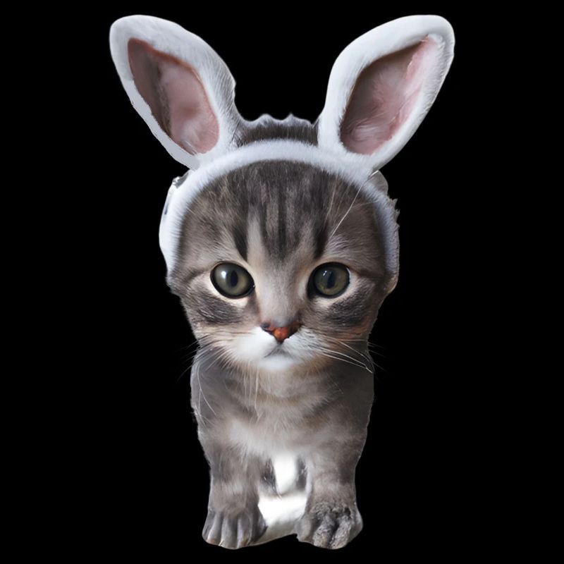 Chat avec oreilles de lapin
