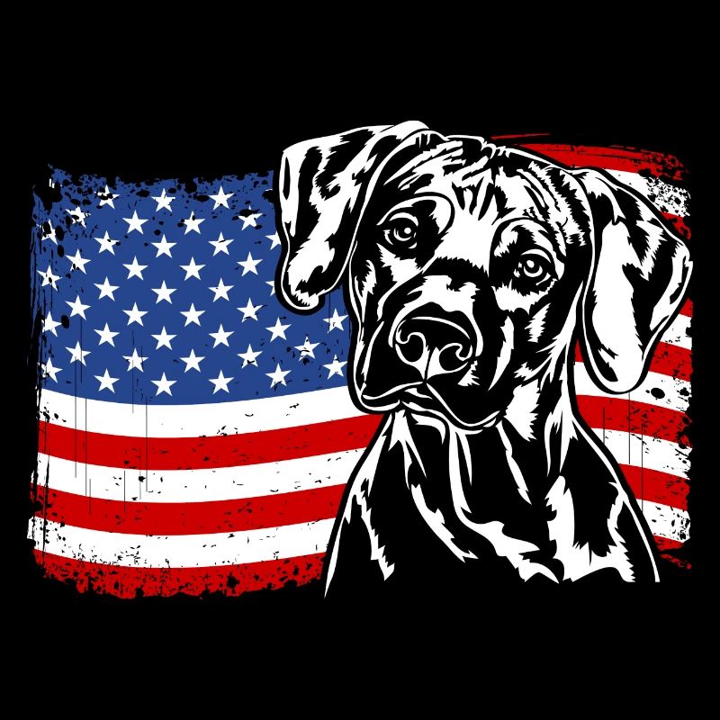 Rhodesian Ridgeback Amerika Fahne Hunde Wilsigns
