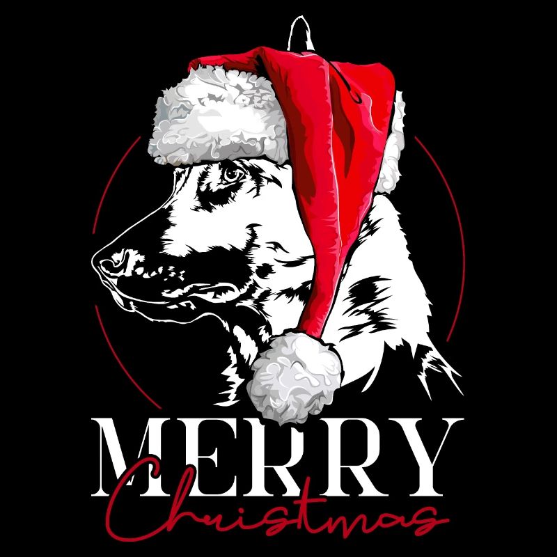 Santa MALINOIS Joyeux Noël Chiens Chiens Wilsigns