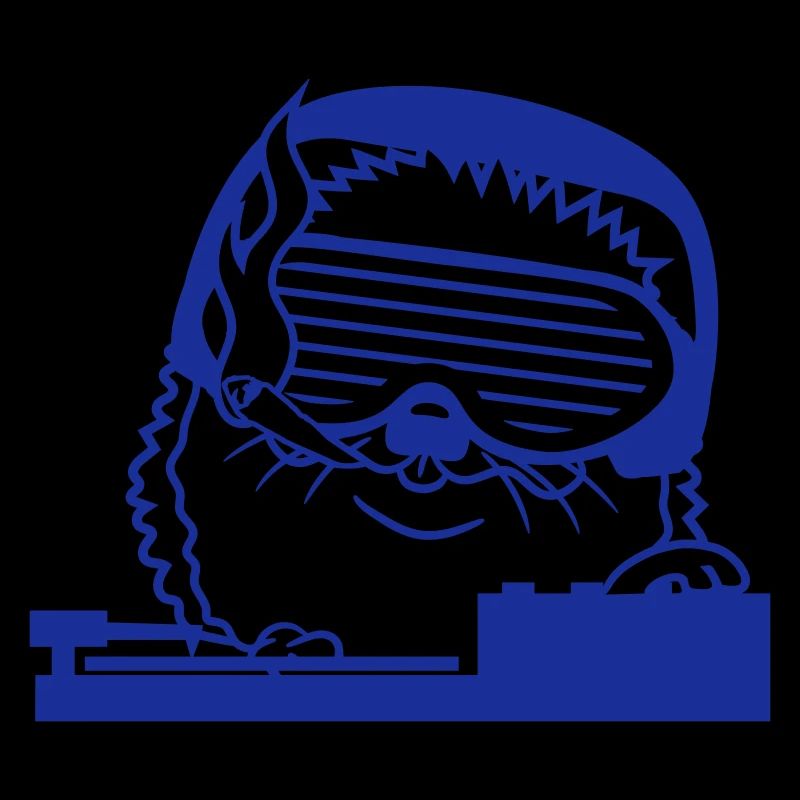 Cute DJ Hedgehog Mixer Deejay Mixer Party Music